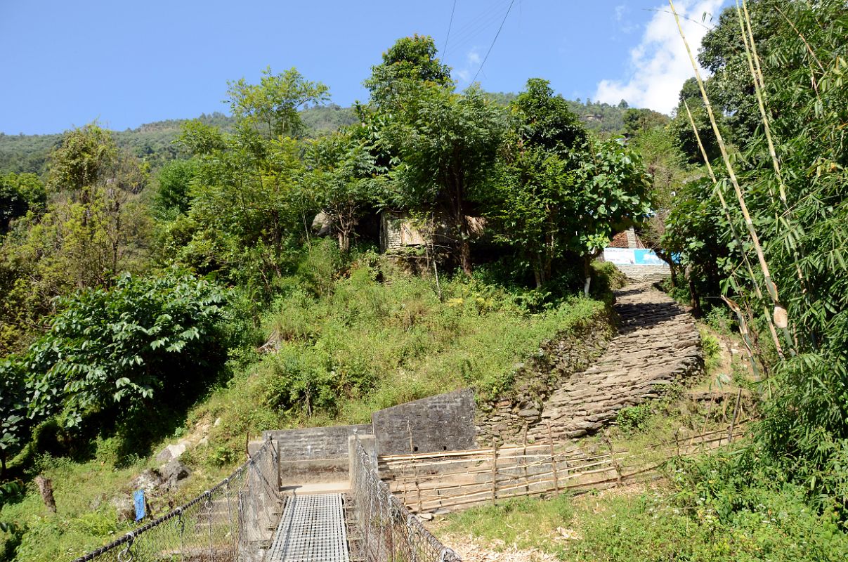 Nayapul To Ghorepani 16 Thousands Of Steps To Ulleri Start After Crossing A Suspension Bridge 